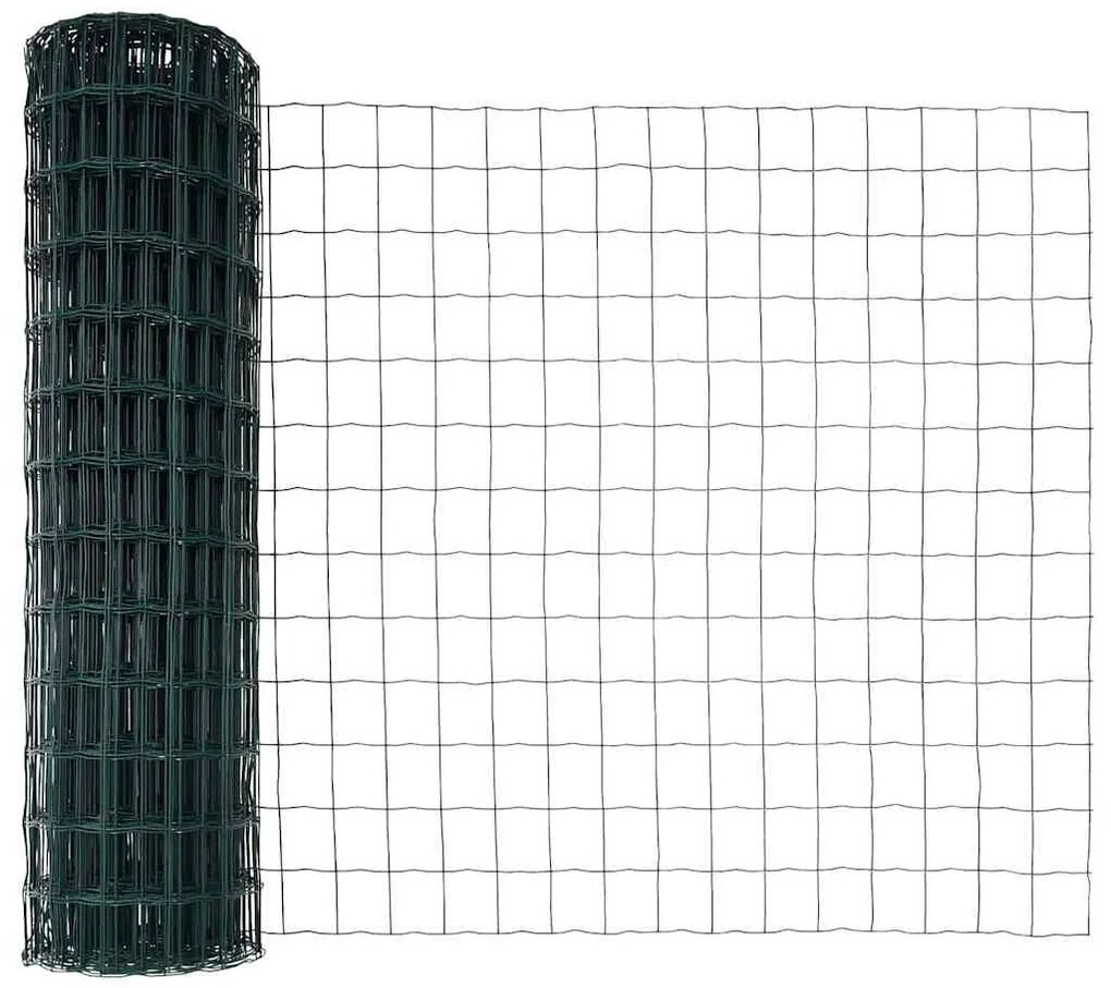 vidaXL Φράχτης με Στήλες. Πράσινο 1.2 x 25 m Ατσάλι