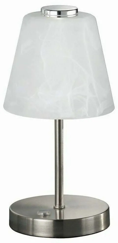 Φωτιστικό Επιτραπέζιο Emmy R52541907 3W Led Φ12cm 24cm Nickel Mat RL Lighting Μέταλλο,Γυαλί