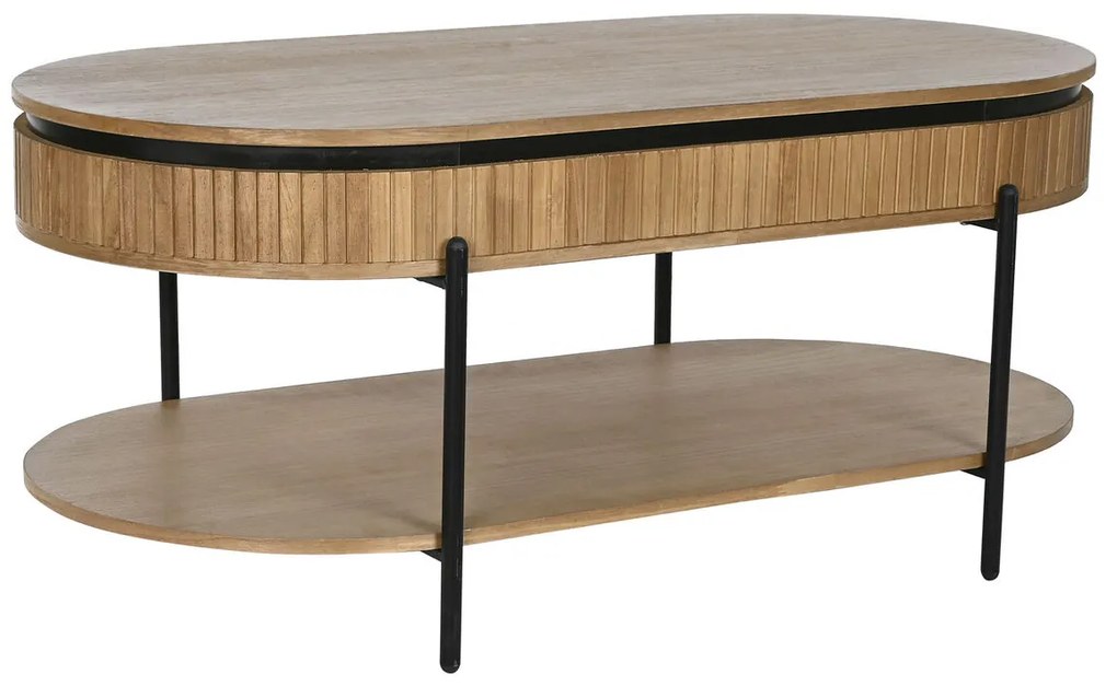 Τηλεόραση Home ESPRIT Μαύρο Φυσικό Μέταλλο 120 x 64 x 52 cm