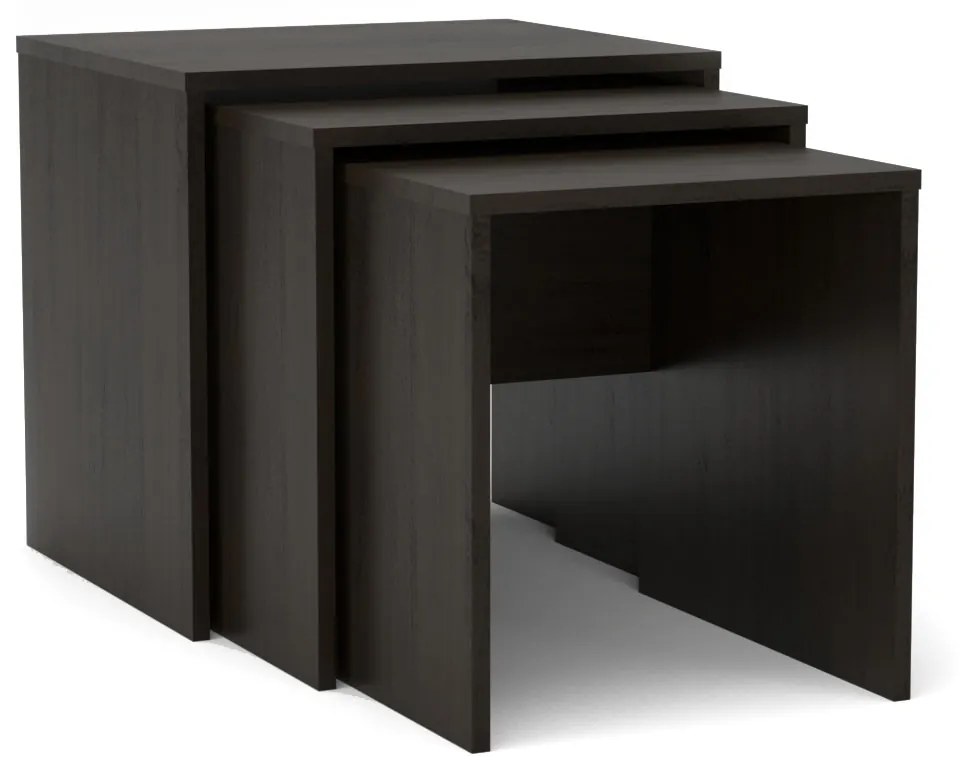 SELENA Ζιγκόν σετ 3 τεμ. τραπεζάκι σαλονιού 52x45x50cm Wenge  KO-SELENA3VEGE