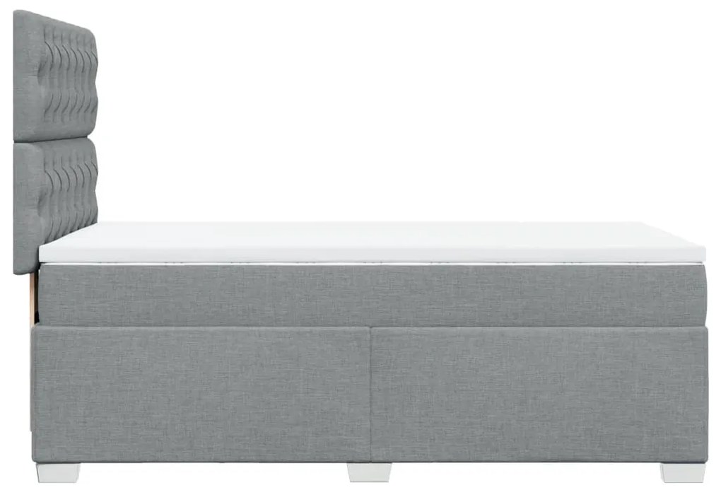 ΚΡΕΒΑΤΙ BOXSPRING ΜΕ ΣΤΡΩΜΑ ΑΝΟΙΧΤΟ ΓΚΡΙ 80X200 ΕΚ. ΥΦΑΣΜΑΤΙΝΟ 3290322