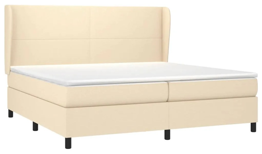 ΚΡΕΒΑΤΙ BOXSPRING ΜΕ ΣΤΡΩΜΑ ΚΡΕΜ 200X200 ΕΚ. ΥΦΑΣΜΑΤΙΝΟ 3127834