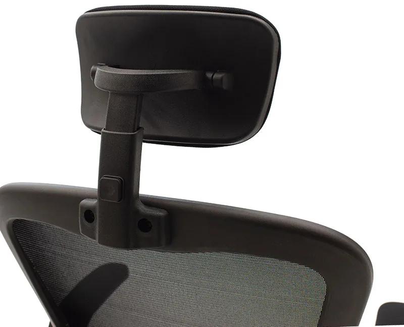Καρέκλα γραφείου διευθυντή Ergoline pakoworld ύφασμα mesh μαύρο - Ύφασμα - 090-000010