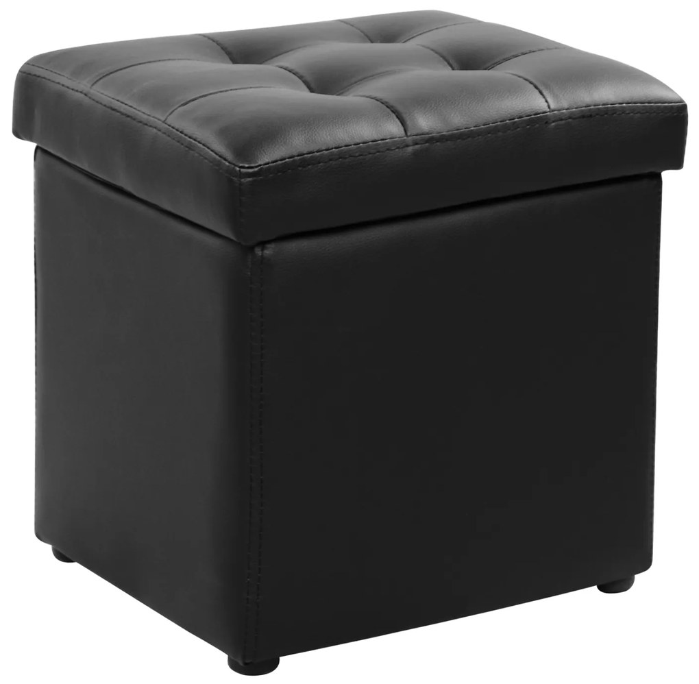 ΣΚΑΜΠΩ ΜΕ ΑΠΟΘΗΚΕΥΤΙΚΟ ΧΩΡΟ PU ΜΑΥΡΟ CUBE HM224.01 36,5x36,5x36Υεκ.