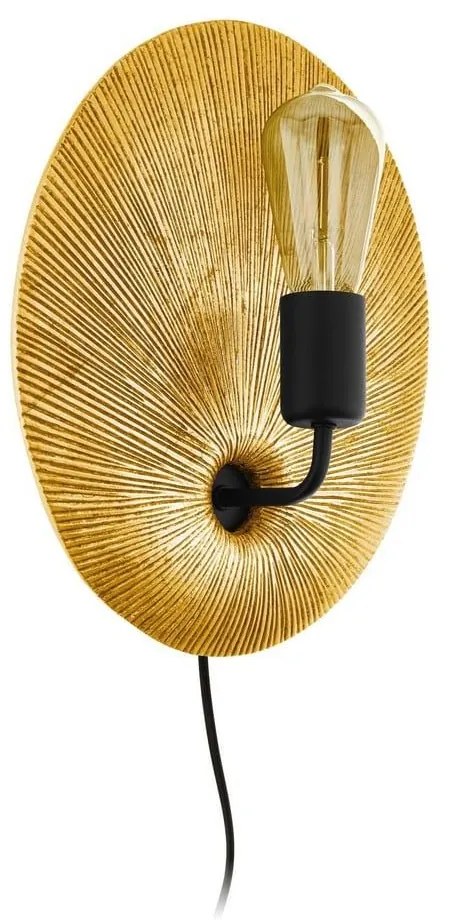 Φωτιστικό Τοίχου - Απλίκα Gascueria 98379 Black-Brown Eglo Metal,Wood