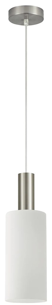 SE21-NM-4-GL3 ADEPT TUBE Nickel Matt Pendant White Glass+
