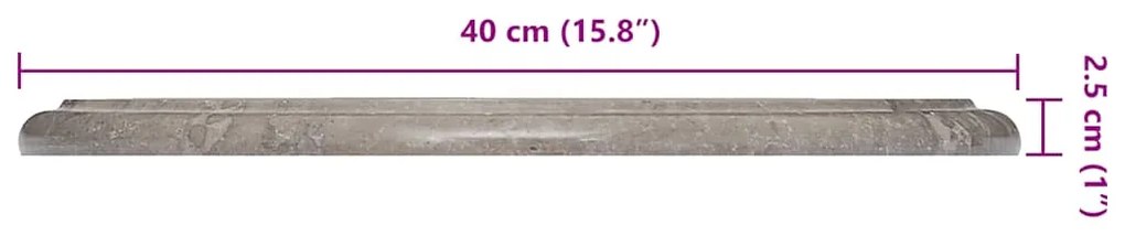 vidaXL Επιφάνεια Τραπεζιού Γκρι Ø40 x 2,5 εκ. Μαρμάρινη