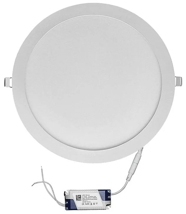 Adeleq Led Φωτιστικό Ψευδοροφής Αλουμινίου Στρογγυλό 30W 3000K 120° Λευκό 21-0301000