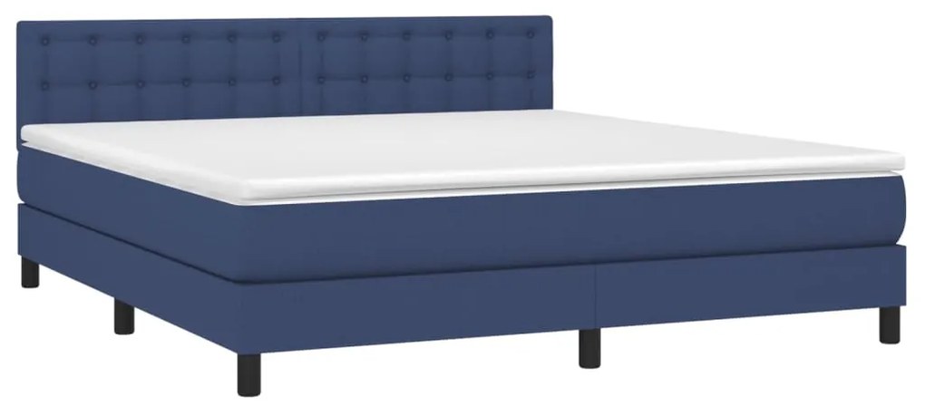 ΚΡΕΒΑΤΙ BOXSPRING ΜΕ ΣΤΡΩΜΑ ΜΠΛΕ 160X200 ΕΚ. ΥΦΑΣΜΑΤΙΝΟ 3140391