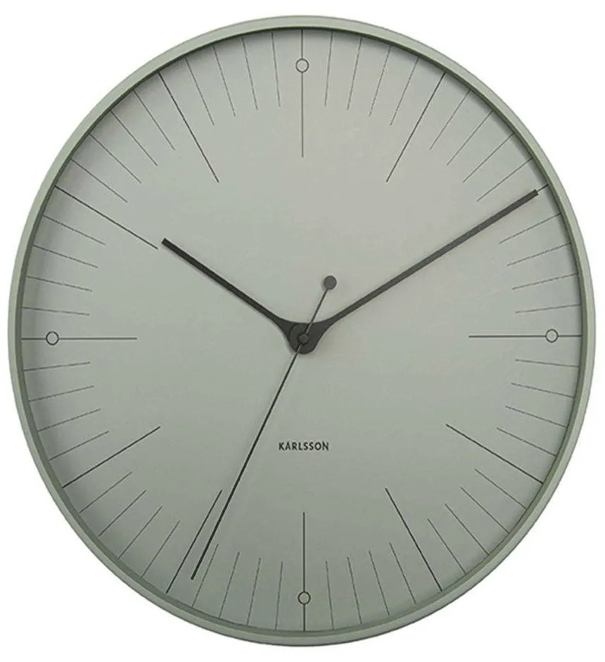 Ρολόι Τοίχου Index KA5769GR Φ40cm Grey Karlsson Metal