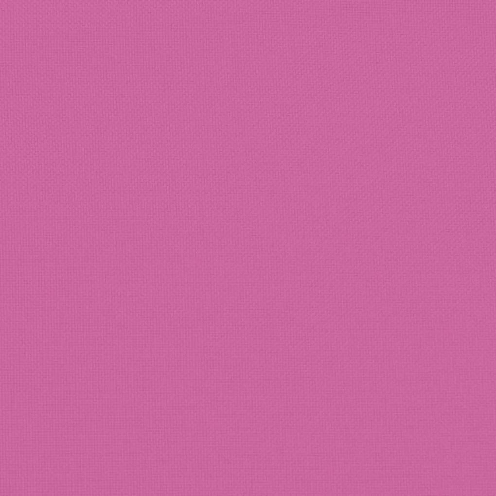 Μαξιλάρια Καρέκλας Κήπου με Πλάτη 2 τεμ. Ροζ 120x50x3εκ. Υφασμα - Ροζ
