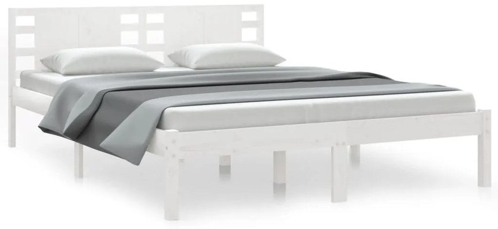 vidaXL Σκελετός Κρεβ. Χωρίς Στρώμα Λευκό 120x200 εκ Μασίφ Πεύκο