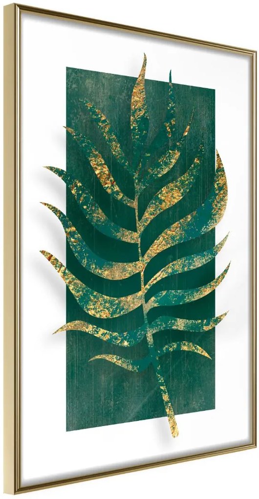 Αφίσα - Gilded Palm Leaf - 20x30 - Χρυσό - Χωρίς πασπαρτού