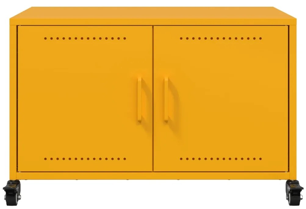 Έπιπλο Τηλεόρασης Μουσταρδί Κίτρινο 68x39x43,5 εκ. από Ατσάλι - Κίτρινο