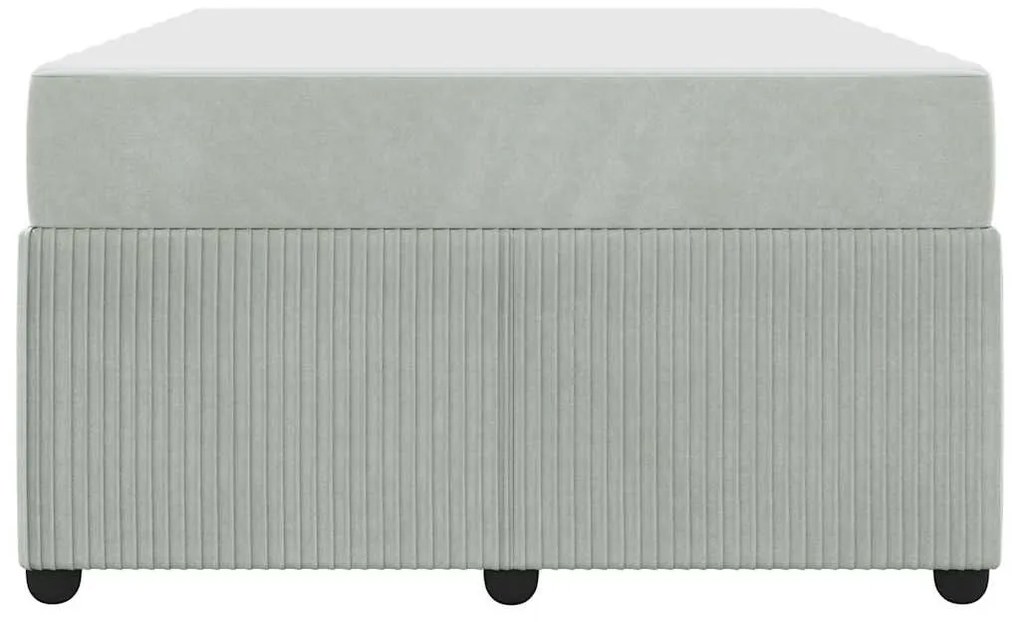 vidaXL Σκελετός Κρεβατιού με στρώμα Ανοιχτό γκρι 120 x 190 cm ύφασμα