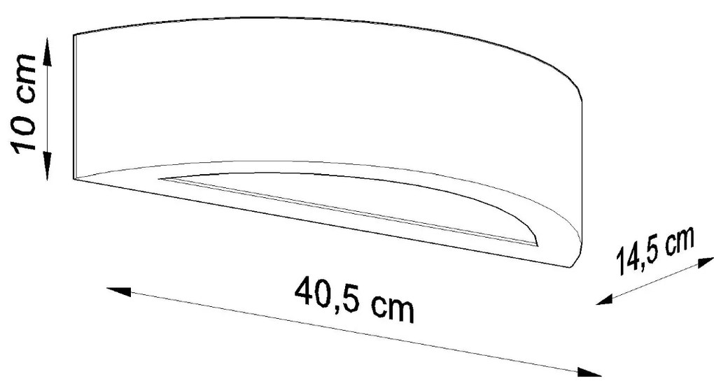 Sollux Φωτιστικό τοίχου Atena 1,κεραμικό, γυαλί,1xE27/60w