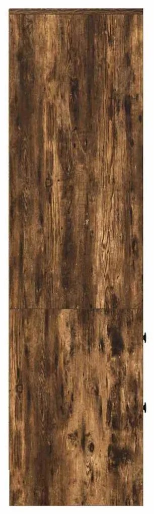 vidaXL Highboard Καπνιστή δρυς 45.5 x 34 x 127 εκ Επεξεργασμένο ξύλο