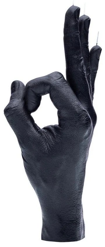 Κερί Χειρονομίας OK 350gr 21x8x8cm Black Candle Hand Paraffin
