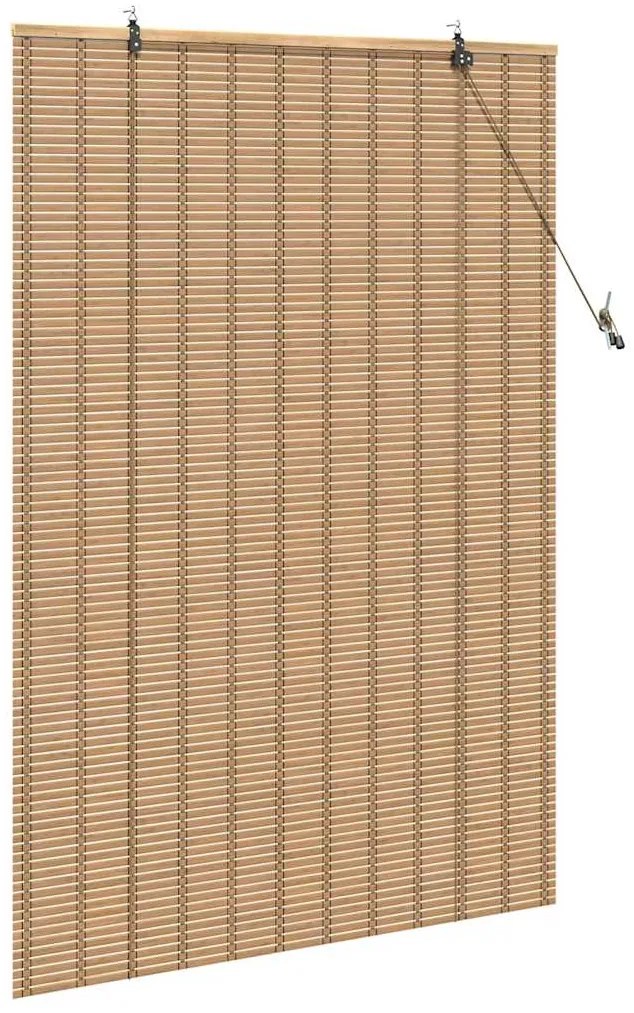 vidaXL Ρόλερ με κουρτίνες Ανοιχτό καφέ 110 x 160 cm Μπαμπού