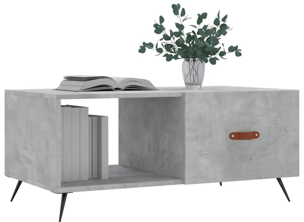 vidaXL Τραπεζάκι Σαλονιού Γκρι Σκυρ. 90x50x40 εκ. Επεξεργασμένο Ξύλο