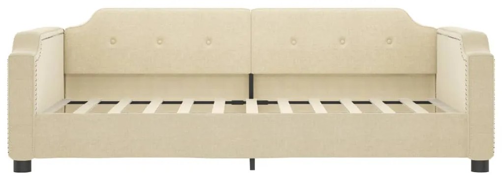 vidaXL Καναπές Κρεβάτι με Στρώμα Κρεμ 80 x 200 εκ. Υφασμάτινο