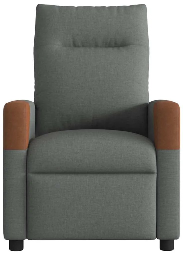 vidaXL Ανακλινόμενη πολυθρόνα Σκούρο Γκρι 69 x 86 x 100 εκ ύφασμα