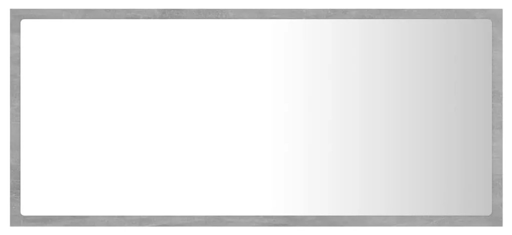 vidaXL Καθρέφτης Μπάνιου Γκρι Σκυροδέματος 90x8,5x37 εκ. Ακρυλικός