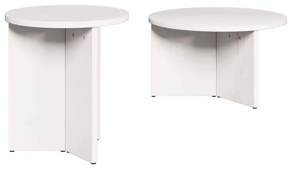 vidaXL Τραπεζάκι σαλονιού 2 pcs Λευκό 49 x 49 x 28 εκ