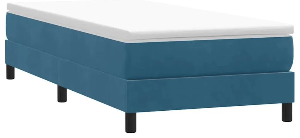 vidaXL Box Spring Κρεβάτι χωρίς στρώμα Σκούρο μπλε Βελούδινο