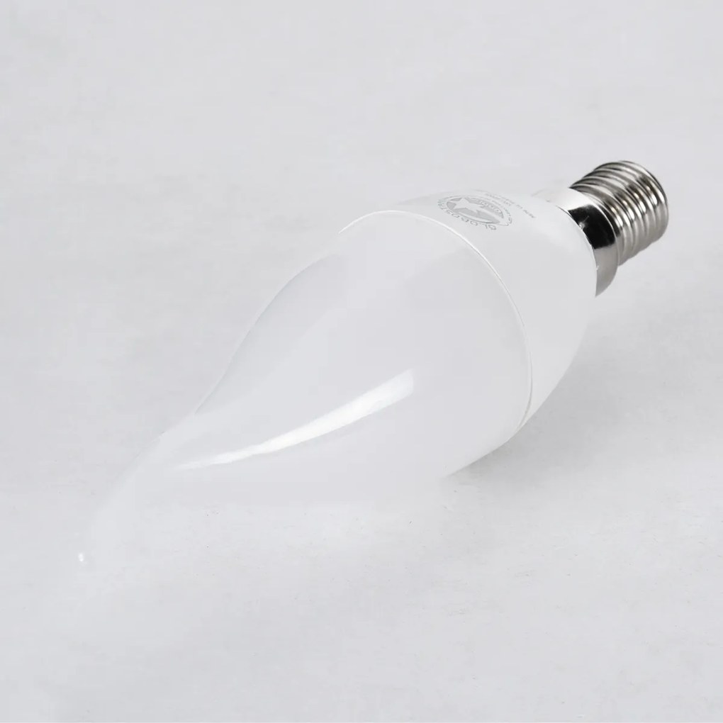 GloboStar® 60007 Λάμπα LED E14 C37T Κεράκι 6W 582lm 260° AC 220-240V IP20 Φ3.7 x Υ12.5cm Φυσικό Λευκό 4500K - 3 Years Warranty