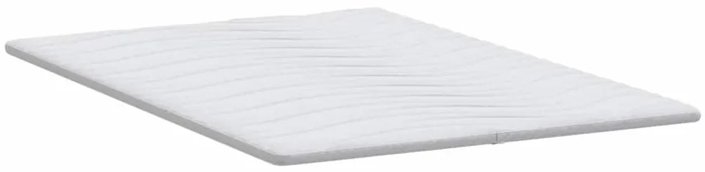 vidaXL Στρώμα επικάλυψης Λευκό 160 x 200 cm Υφασμα Πλεκτό