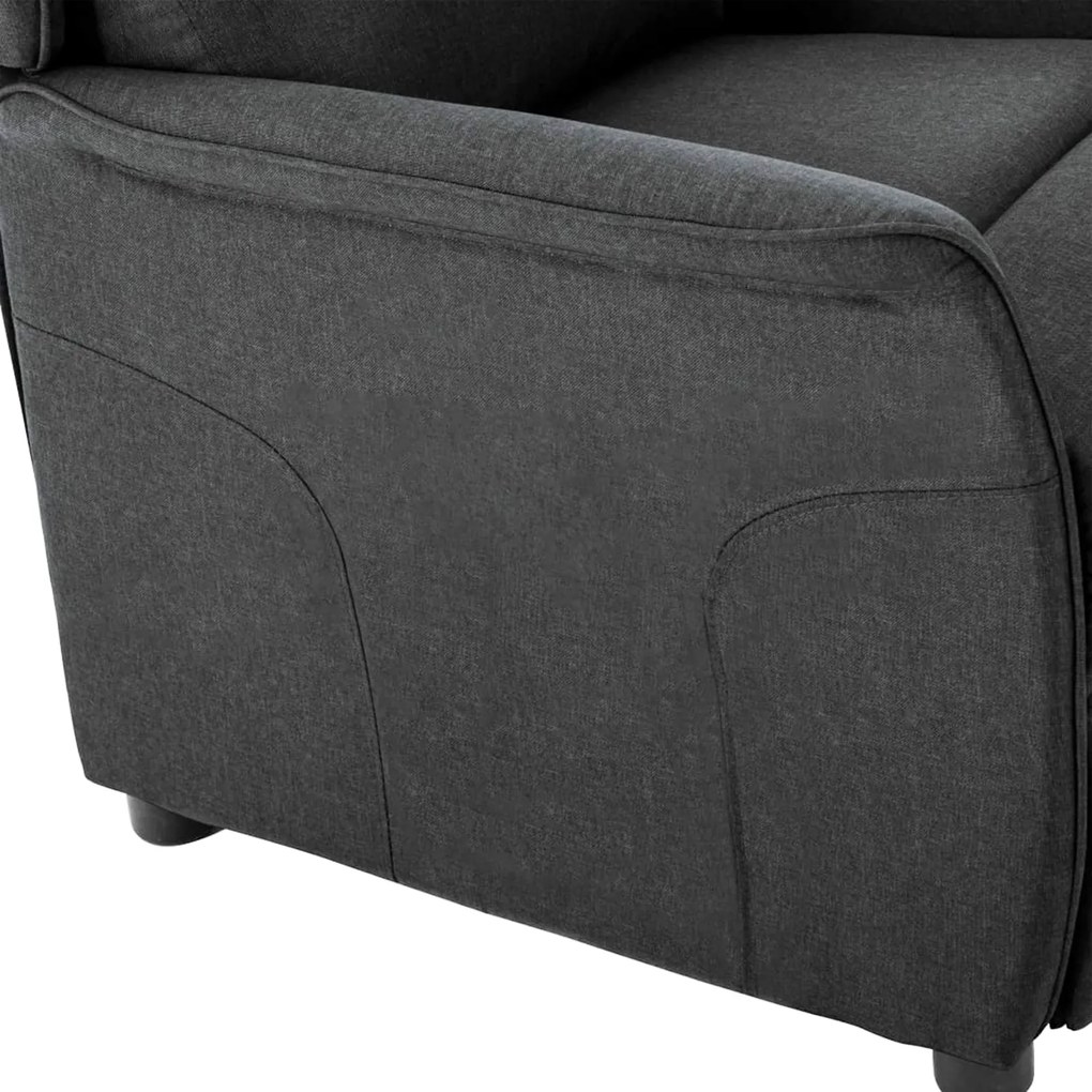 vidaXL Πολυθρόνα Recliner Σκούρο Γκρι Ύφασμα