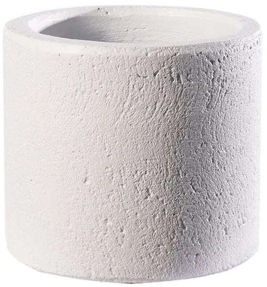 Γλάστρα Τσιμεντένια Κύλινδρος Echo A-8370-8 20x20x18cm White Supergreens Τσιμέντο