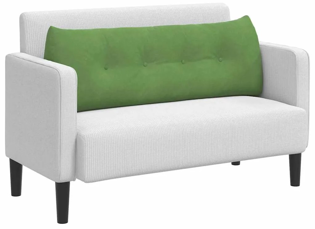 vidaXL Μαξιλάρι Πλάτης Ανοιχτό Πράσινο 140 x 24 x 50 εκ Βελούδο