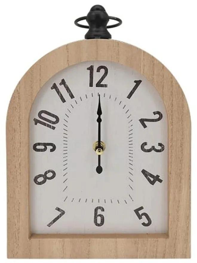 Ρολόι Επιτραπέζιο 125-124-363 20x8x29cm Brown Mdf,Μέταλλο