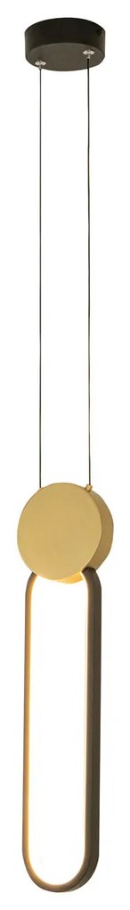 Φωτιστικό Οροφής Μονόφωτο LED Dimmable Zambelis 23100 Gold Matt