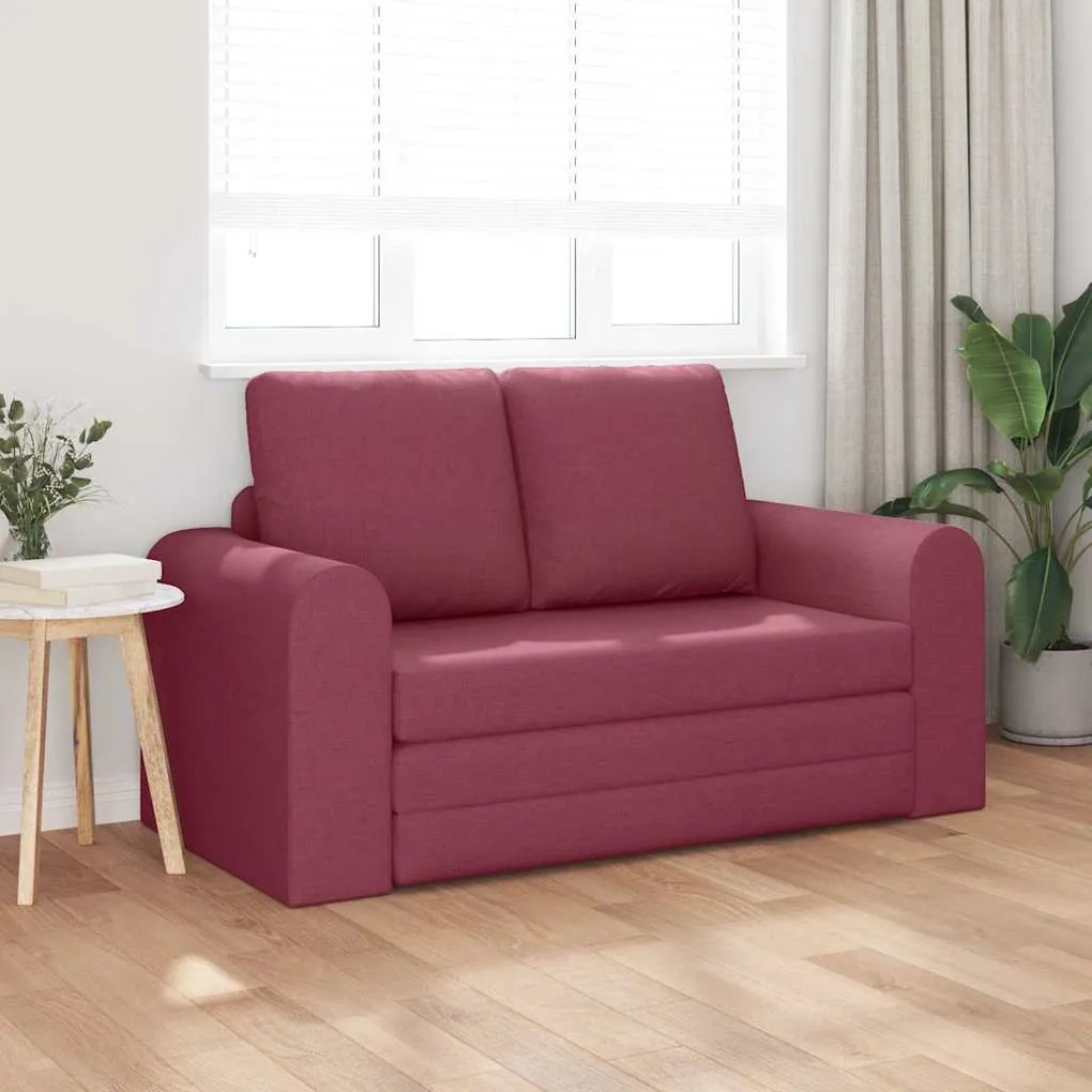 vidaXL Κρεβάτι καναπές Μπορντό 148 x 71 x 83 εκ. ύφασμα