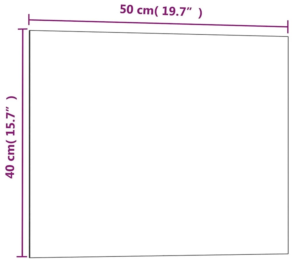 vidaXL Πίνακας Επιτοίχιος Μαγνητικός Μαύρος 50 x 40 εκ. Ψημένο Γυαλί