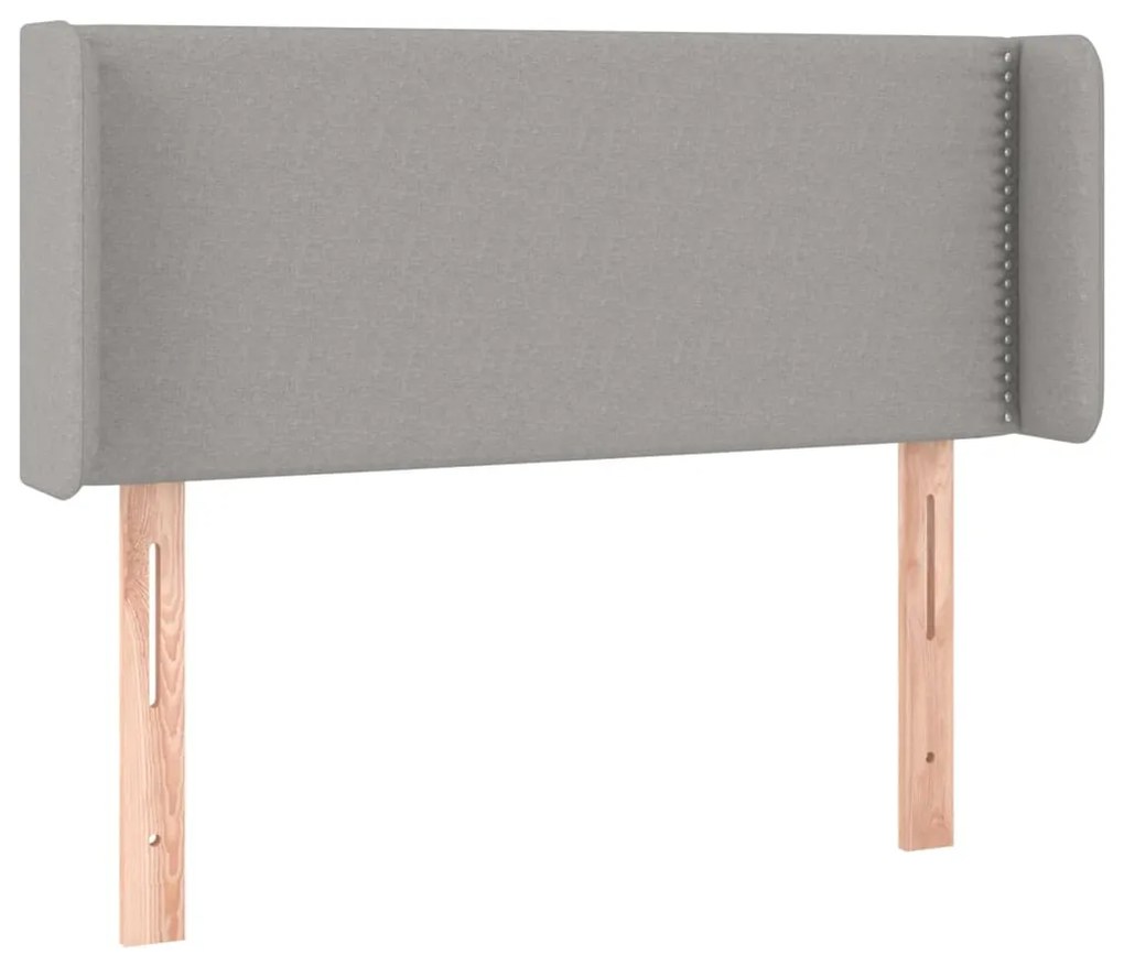 vidaXL Κεφαλάρι με Πτερύγια Ανοιχτό Γκρι 83x16x78/88 εκ. Υφασμάτινο