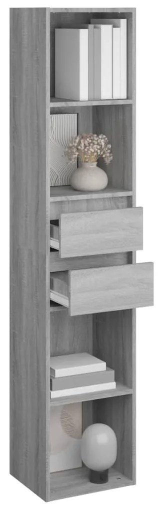 vidaXL Βιβλιοθήκη Γκρι Sonoma 36 x 30 x 171 εκ. από Επεξεργασμένο Ξύλο