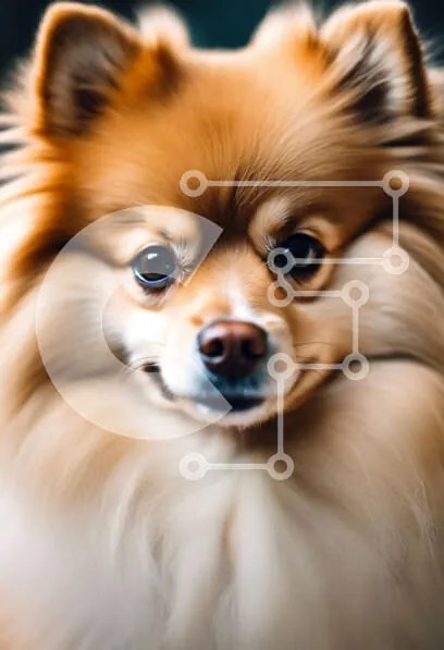 Intra Συλλεκτικό Ξύλινο Παζλ Plywood  4mm - Χνουδωτό σκυλί Pomeranian Σε Ξύλινο Κουτί - Διαστάσεις: 10x10 cm – 25 κομμάτια