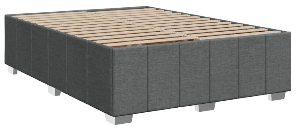 ΚΡΕΒΑΤΙ BOXSPRING ΜΕ ΣΤΡΩΜΑ ΣΚΟΥΡΟ ΓΚΡΙ 140X190 ΕΚ. ΥΦΑΣΜΑΤΙΝΟ 3291657