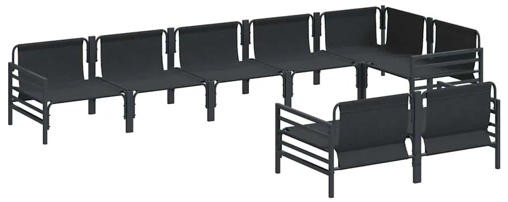 vidaXL Σετ Καναπέ Κήπου 8 pcs Ανθρακί Ατσάλι