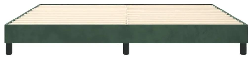 Πλαίσιο Κρεβατιού Boxspring Σκούρο Πράσινο 200x200 εκ Βελούδινο - Πράσινο