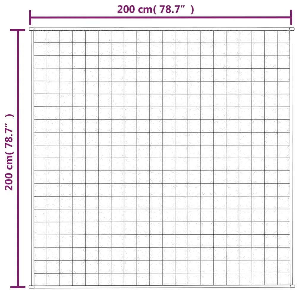 vidaXL Κουβέρτα Βαρύτητας Μπλε 200 x 200 εκ. 13 κ. Υφασμάτινη