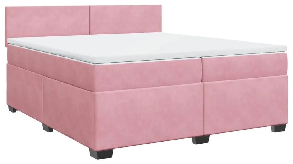 ΚΡΕΒΑΤΙ BOXSPRING ΜΕ ΣΤΡΩΜΑ ΡΟΖ 200X200 ΕΚ. ΒΕΛΟΥΔΙΝΟ 3286401