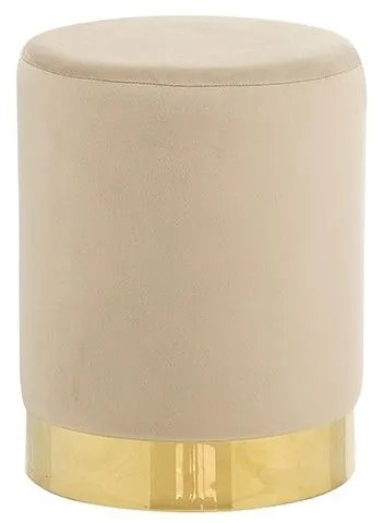LINDA/S ΣΚΑΜΠΟ BEIGE VELVET ΥΦΑΣΜΑ Φ.34Χ42εκ.