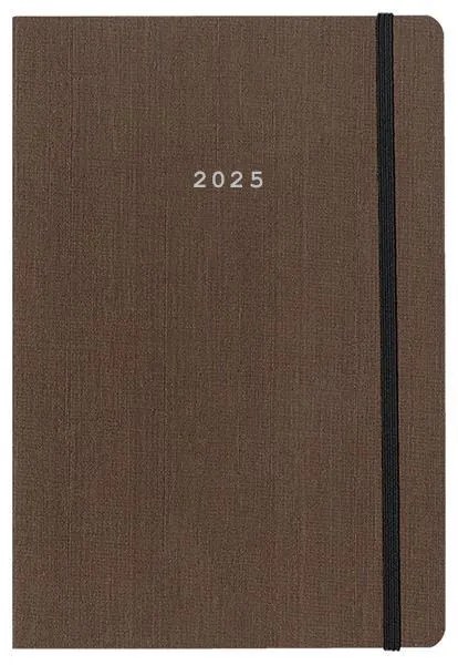 Next ημερολόγιο 2025 fabric ημερήσιο flexi καφέ με λάστιχο 14x21εκ.  τμχ.