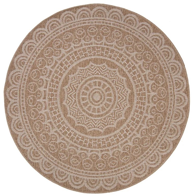 Στρογγυλό Χαλί Καλοκαιρινό (Φ160) Royal Carpet Avanos 8893 White