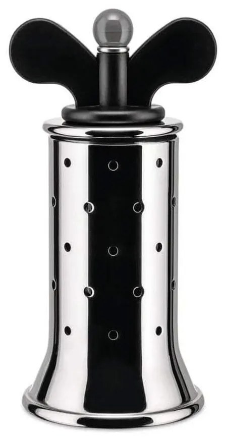 Μύλος Πιπεριού 9098 B Φ6,3x13,2cm Silver-Black Alessi Ανοξείδωτο Ατσάλι